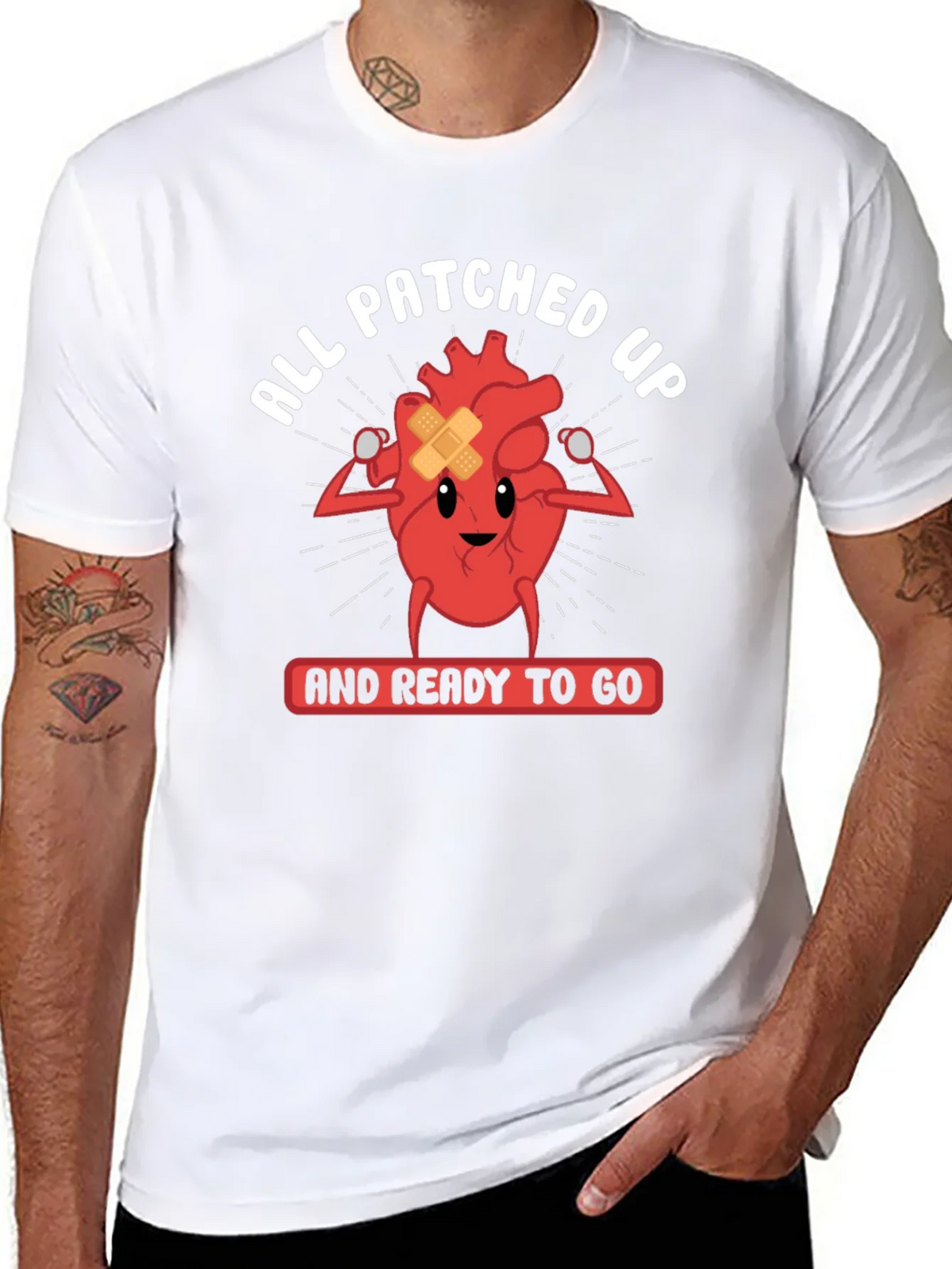 All Patched Up Heart Graphic Tee