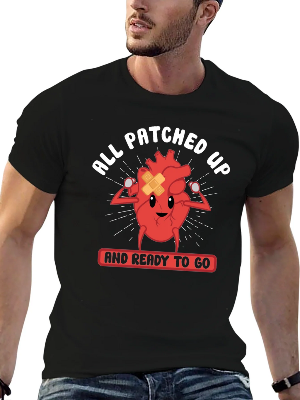 All Patched Up Heart Graphic Tee