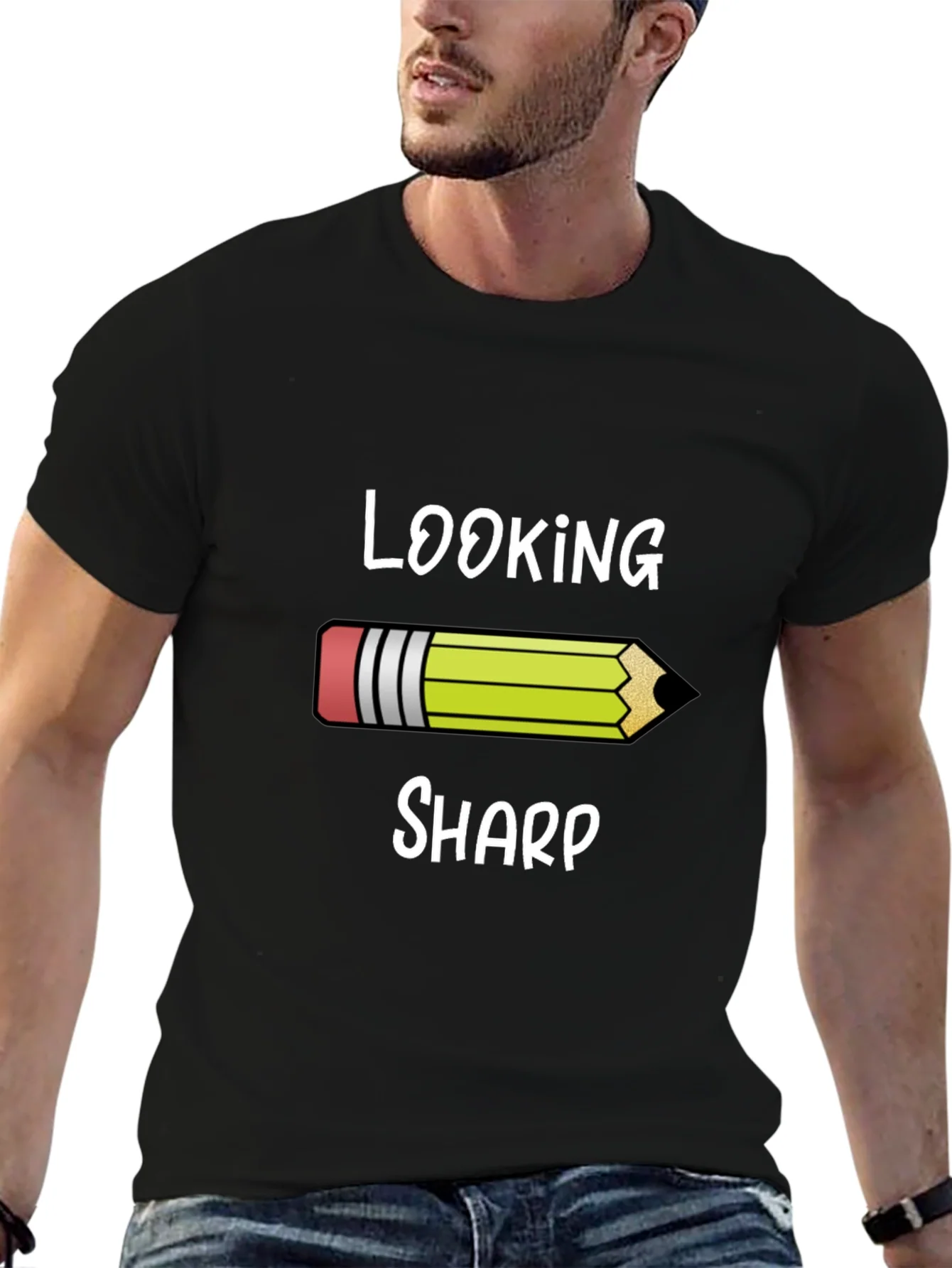 Looking Sharp Graphic Tee - Pencil Design