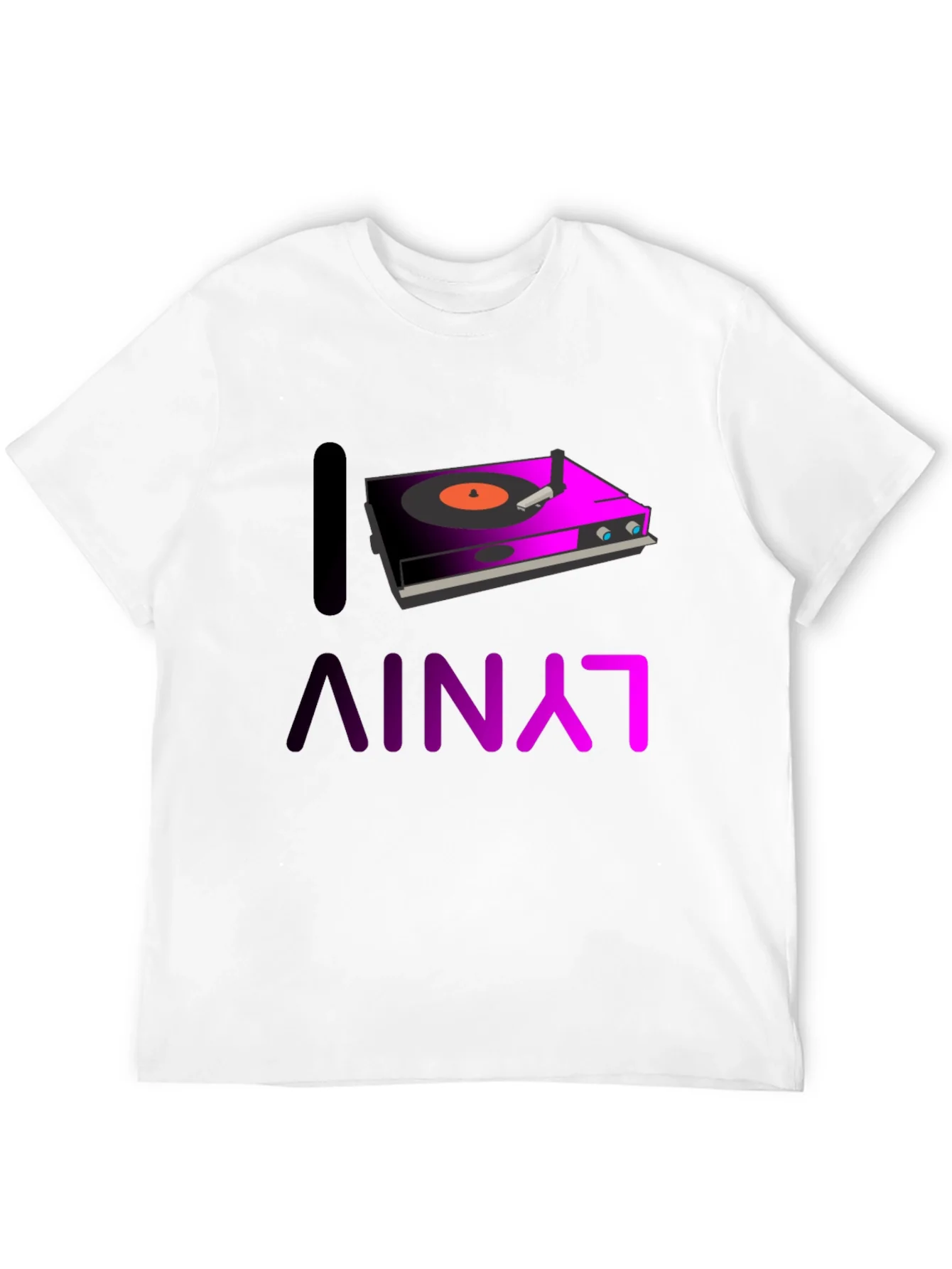 I Love Vinyl Graphic Tee - DJ Music Shirt