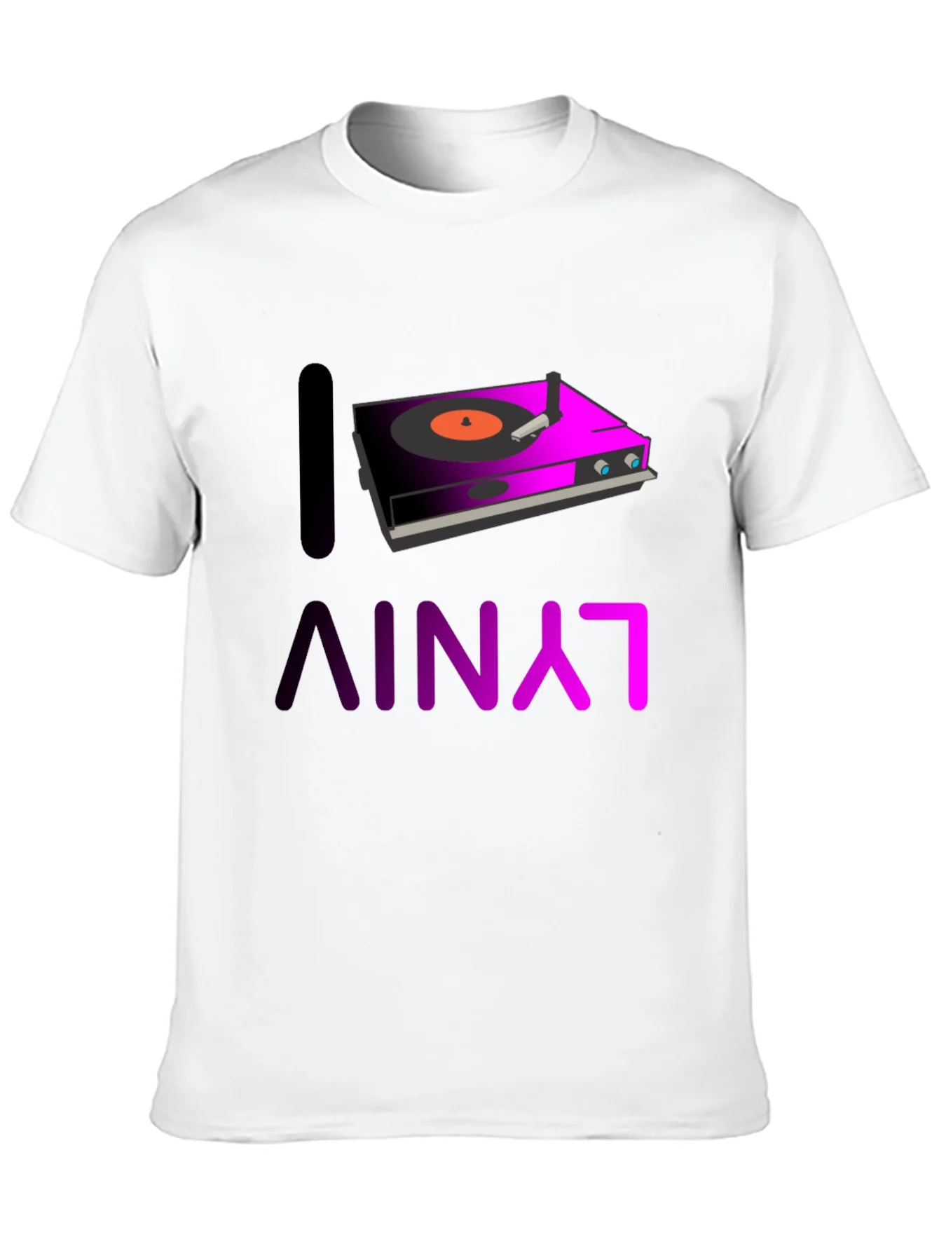 I Love Vinyl Graphic Tee - DJ Music Shirt