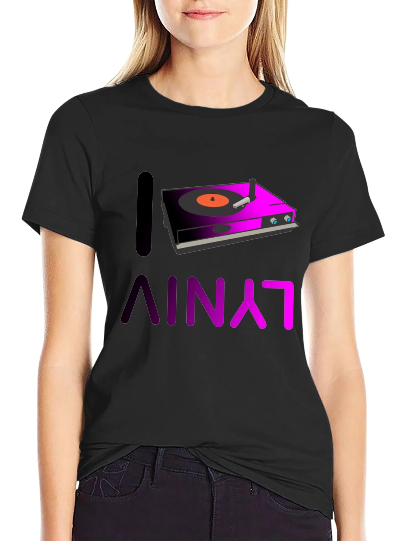 I Love Vinyl Graphic Tee - DJ Music Shirt