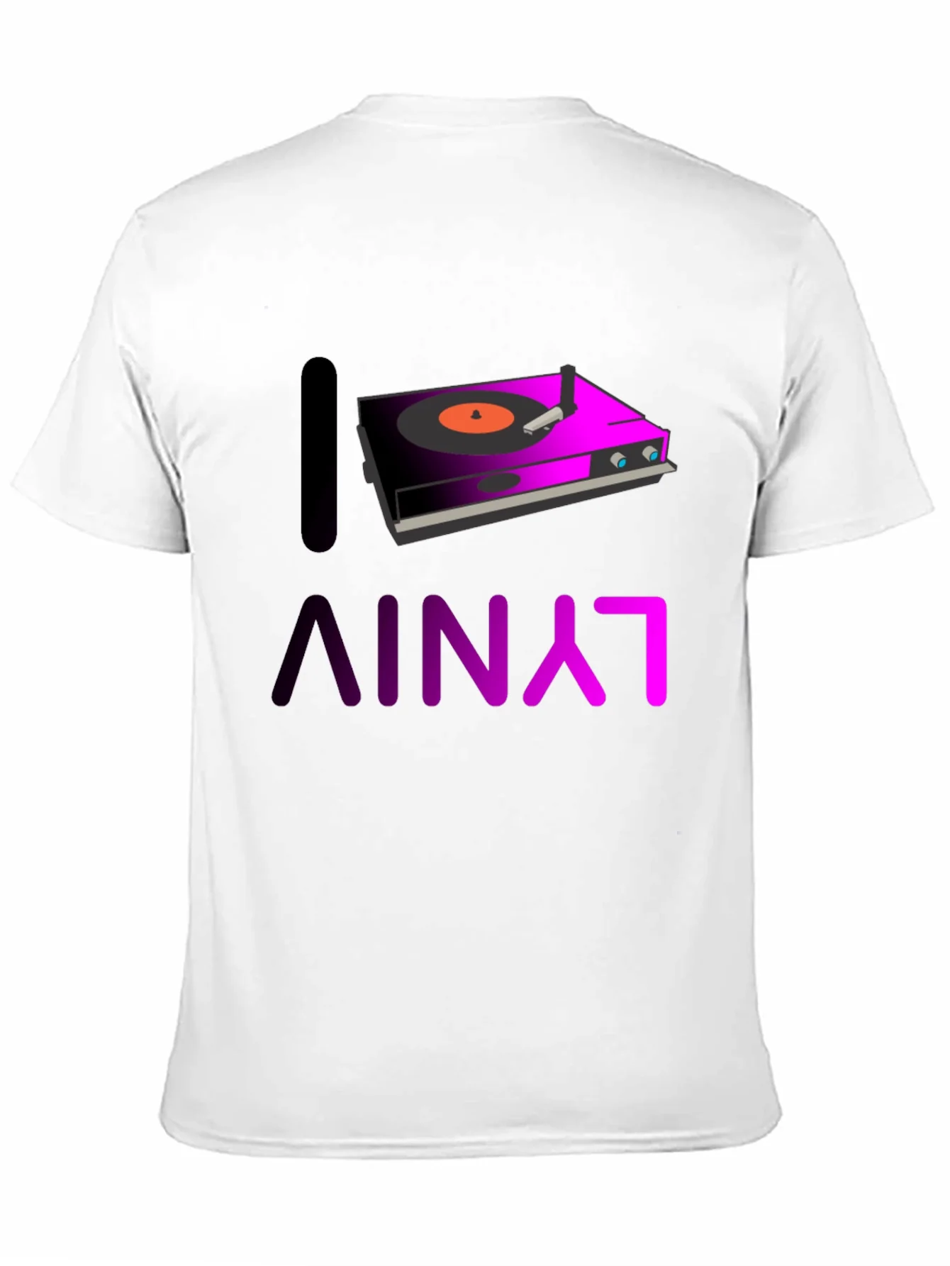 I Love Vinyl Graphic Tee - DJ Music Shirt