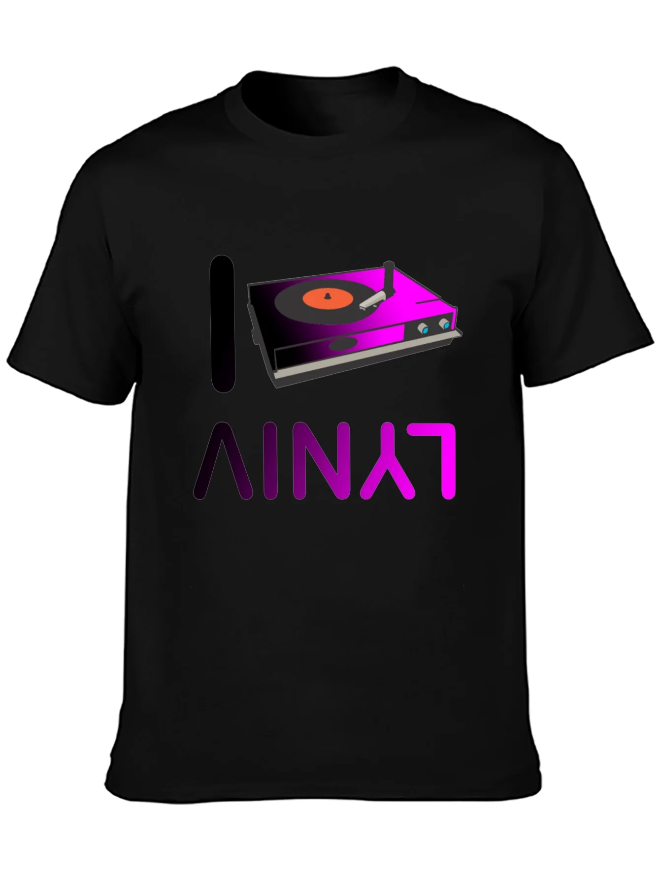 I Love Vinyl Graphic Tee - DJ Music Shirt