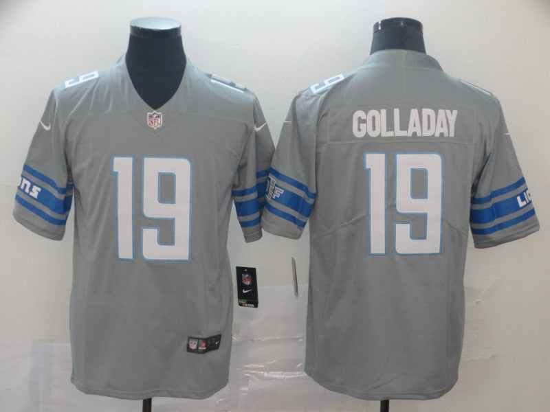 Men's Detroit Lions Kenny Golladay Gray Game Jersey