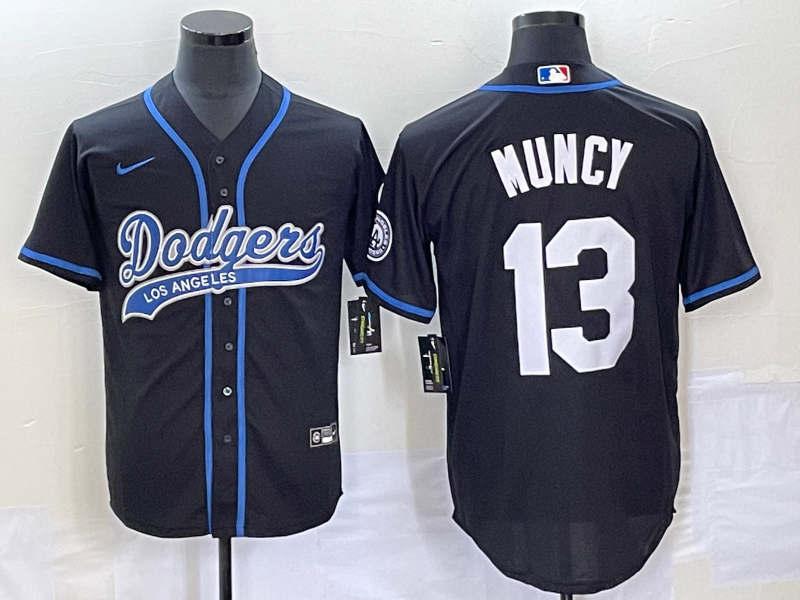 Men's Los Angeles Dodgers Max Muncy #13 Black Player Jersey1 Joint Edition