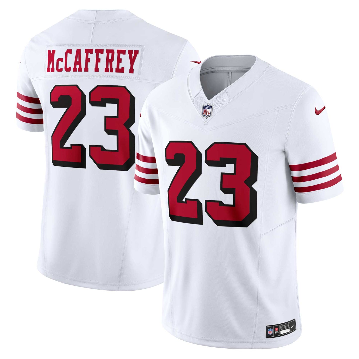 Christian McCaffrey San Francisco 49ers  Vapor F.U.S.E. Limited 2nd Alternate Jersey - White
