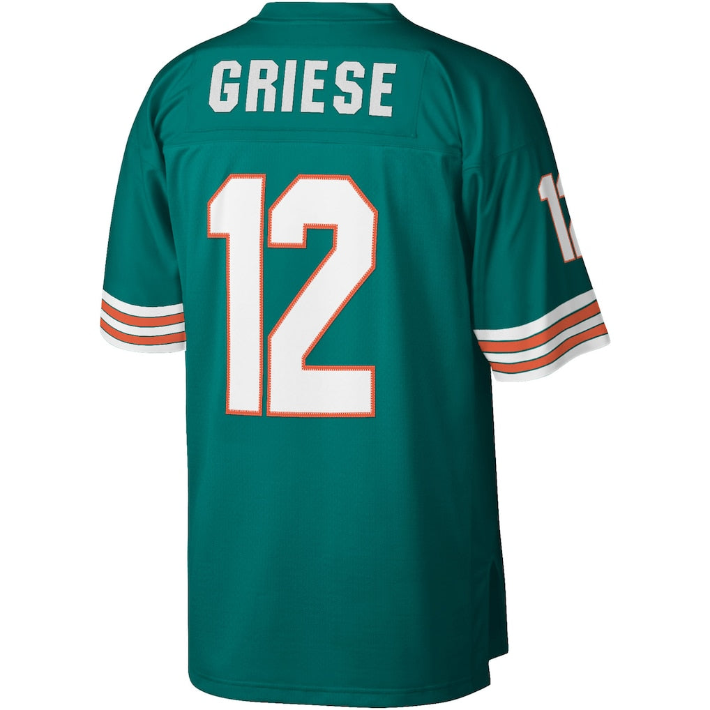 M.Dolphins #12 Bob Griese  Aqua Legacy Replica Jersey