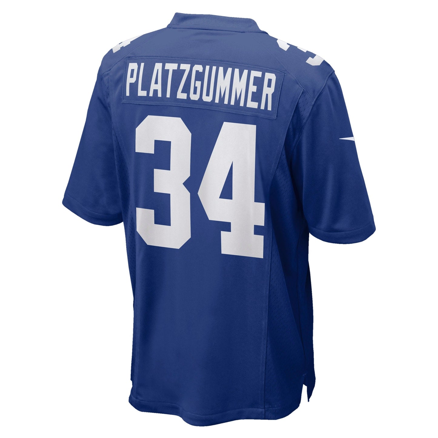 Sandro Platzgummer New York Giants  Game   Jersey - Royal