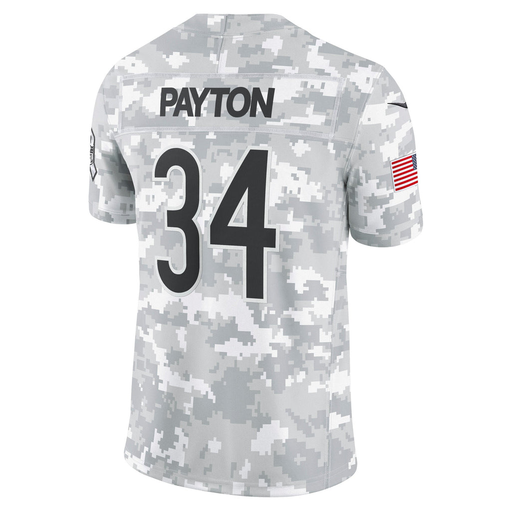 Walter Payton Chicago Bears  2024 Salute to Service Retired   Limited Jersey - Arctic Camo