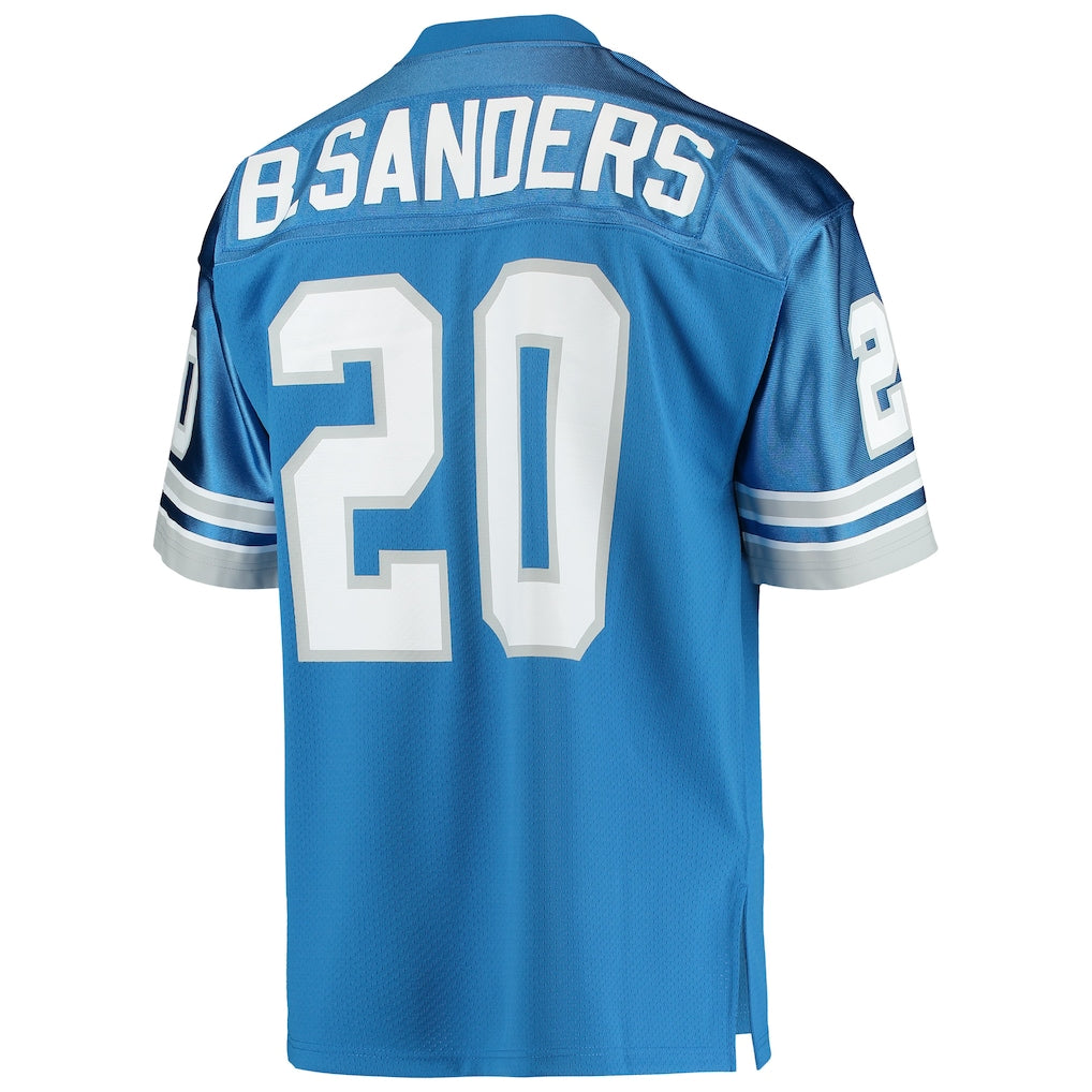 D.Lions #20 Barry Sanders 1991  Blue Authentic Throwback Retired Player Jersey
