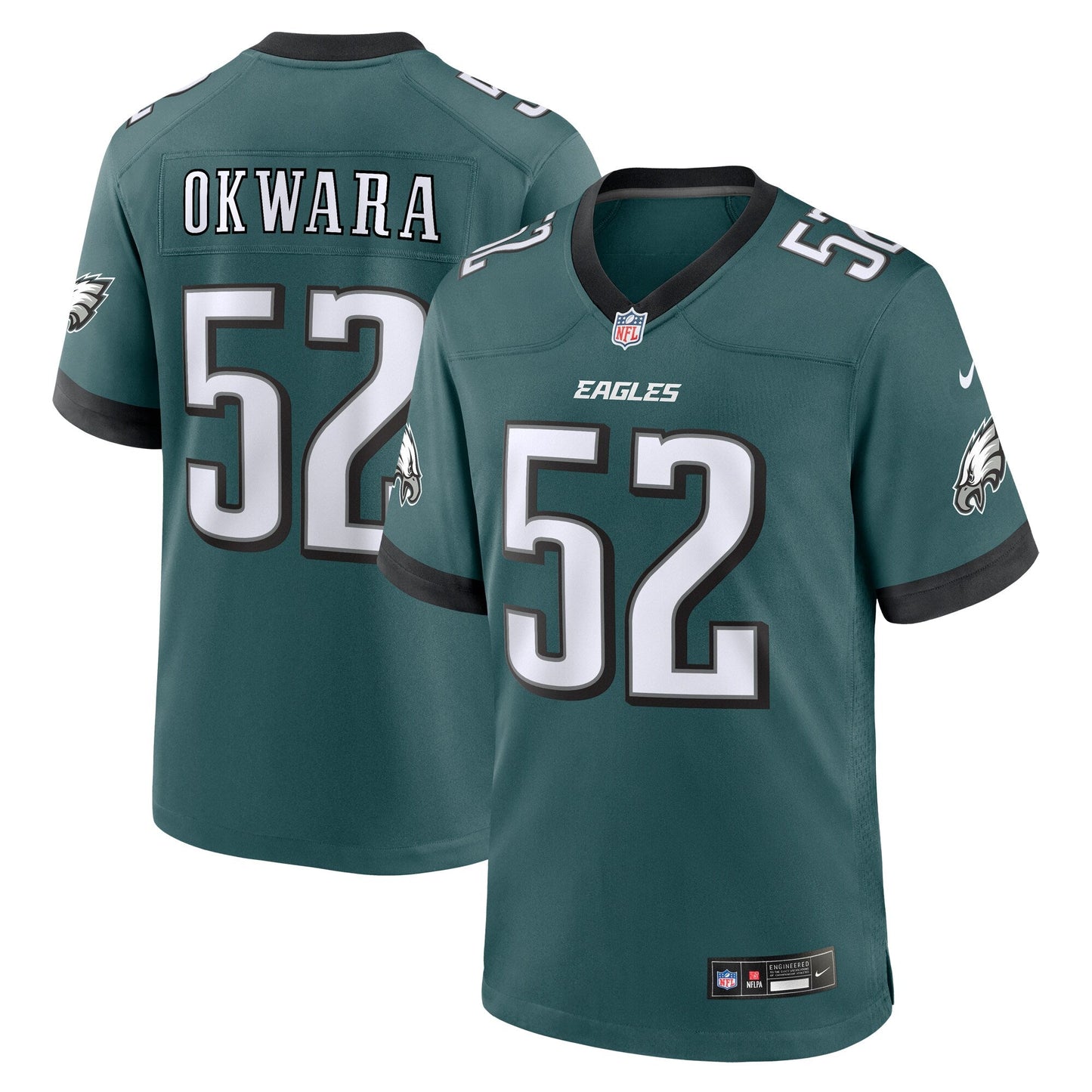 Julian Okwara Philadelphia Eagles  Game Jersey - Midnight Green