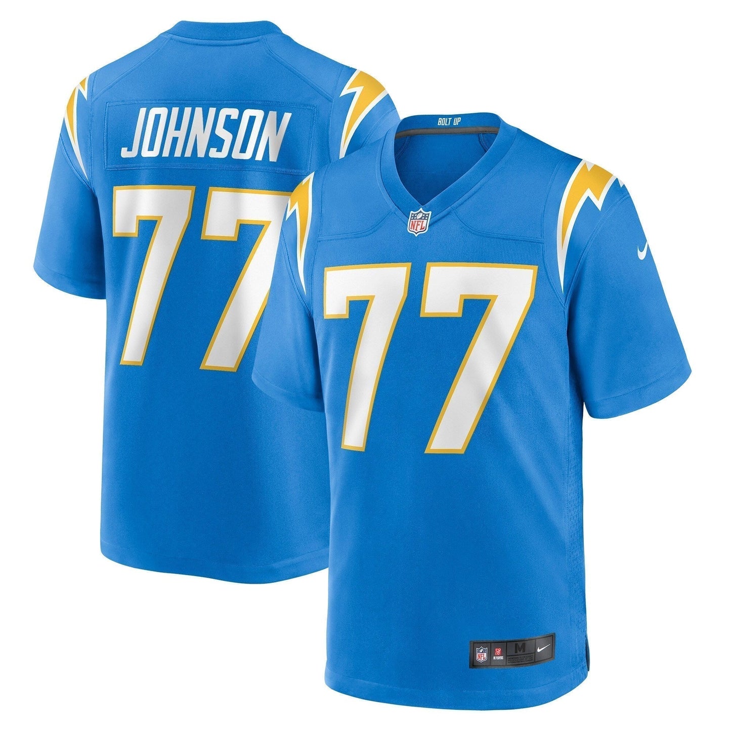 Zion Johnson Los Angeles Chargers    Game Jersey - Powder Blue