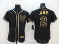 Men's New York Yankees Derek Jeter Black Stitched Jersey