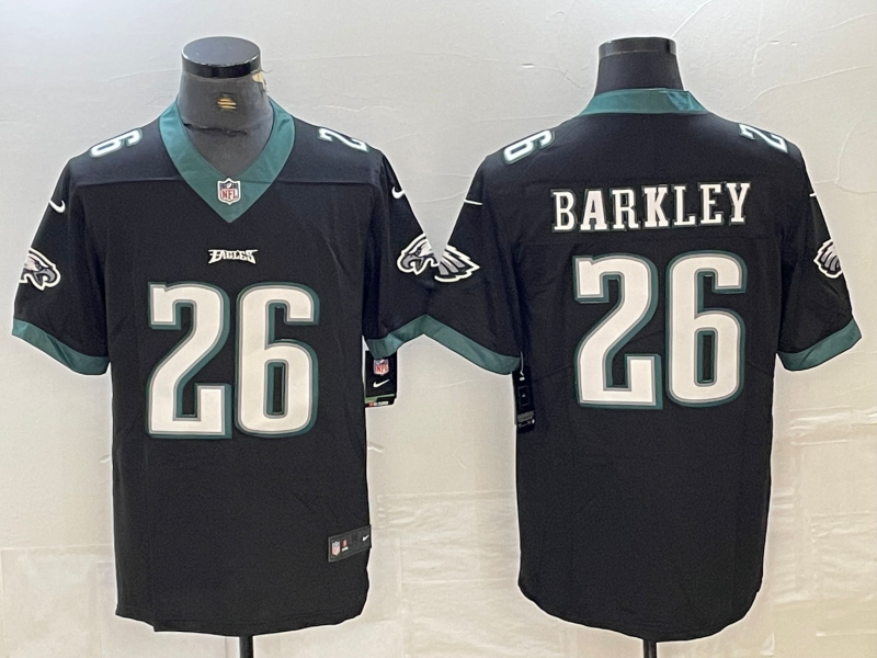 Men's Philadelphia Eagles Saquon Barkley Black Game Player Jersey