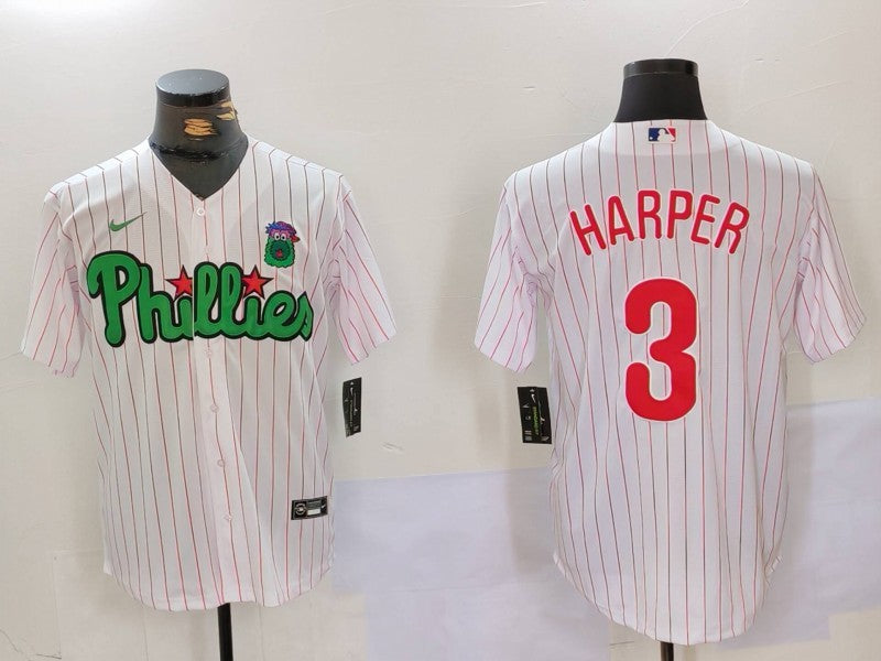 Men's Philadelphia Phillies Bryce Harper White Limited Player Jersey