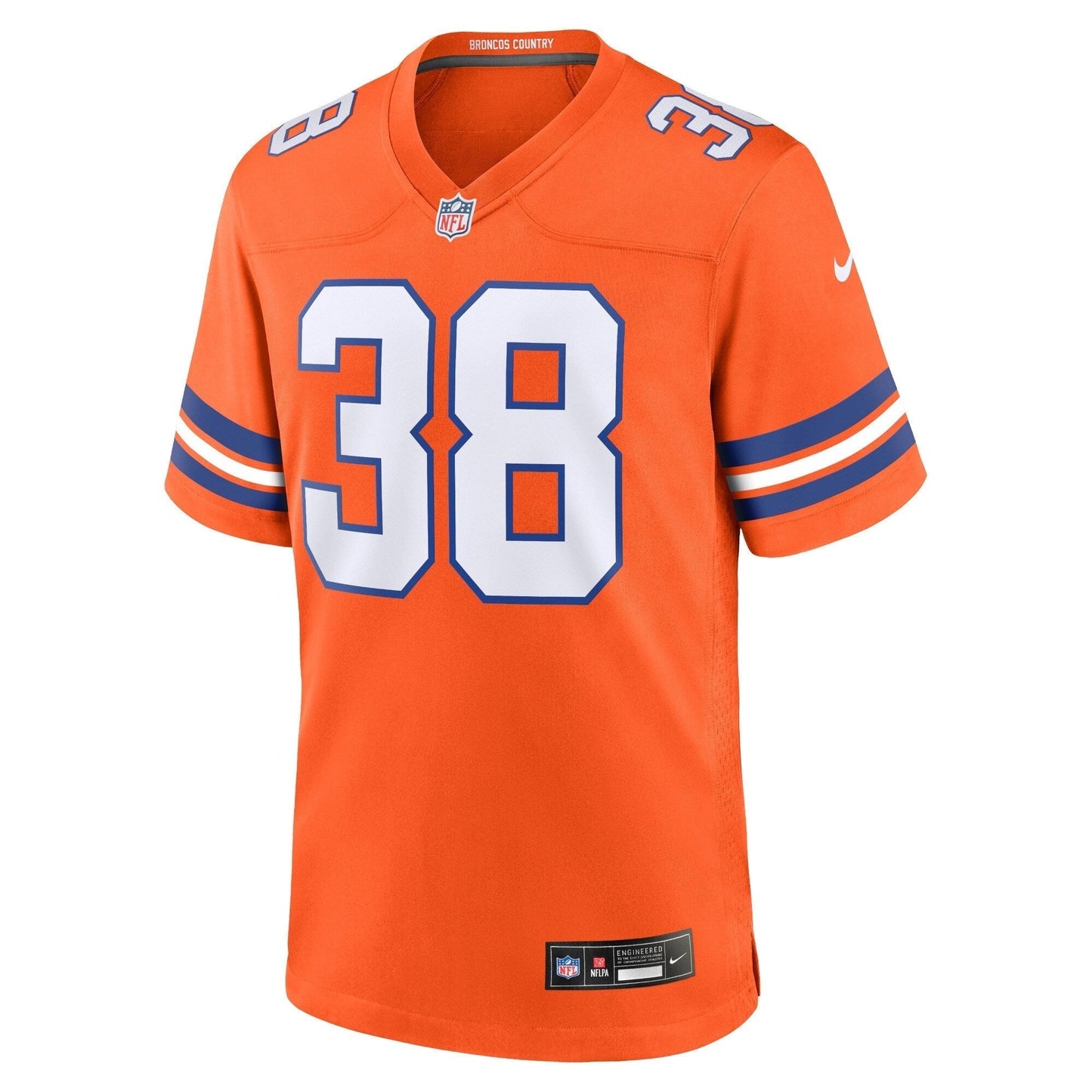 Jaleel McLaughlin Denver Broncos  Mile High Collection 1977 Throwback   Game Jersey - Orange