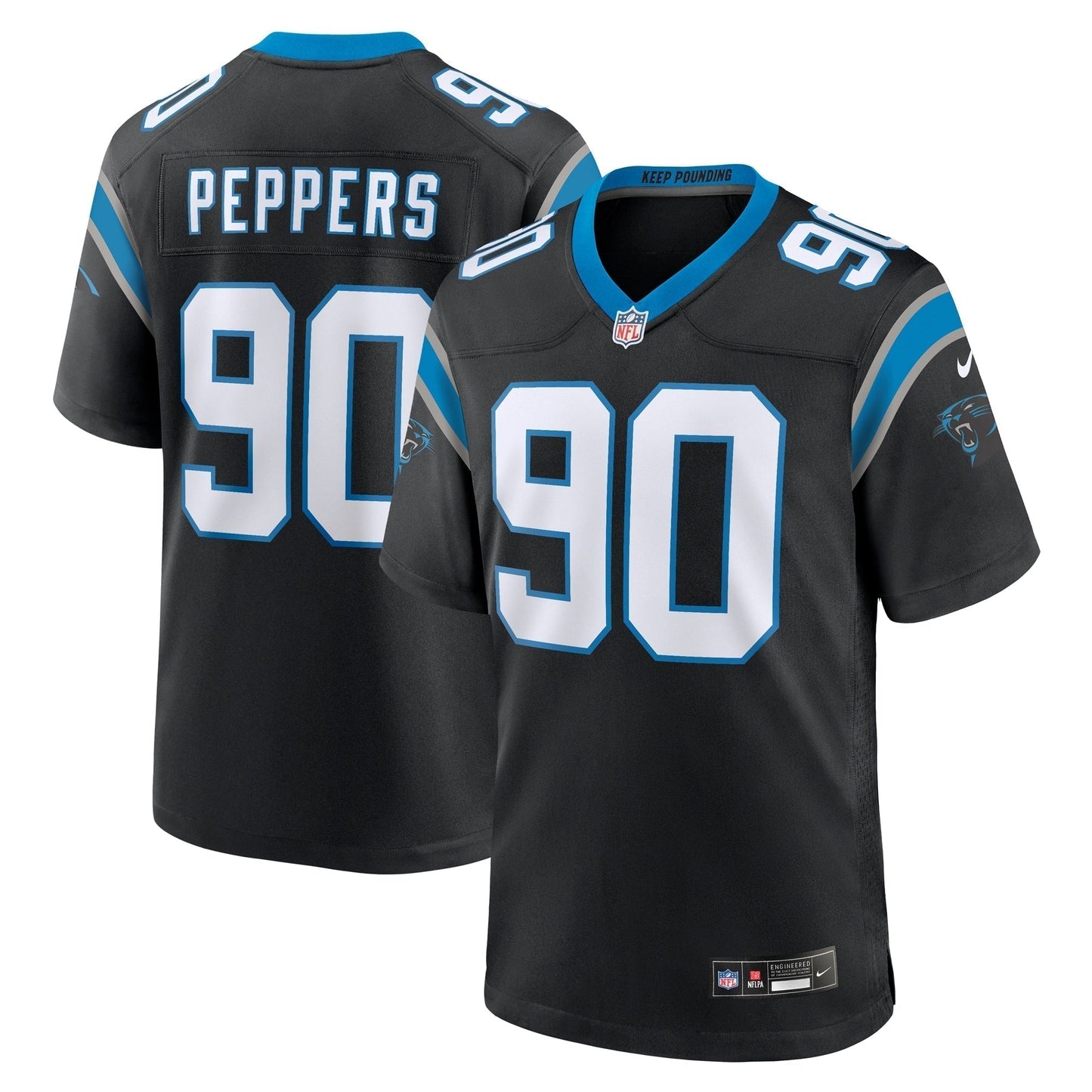 Julius Peppers Carolina Panthers  Retired   Game Jersey - Black