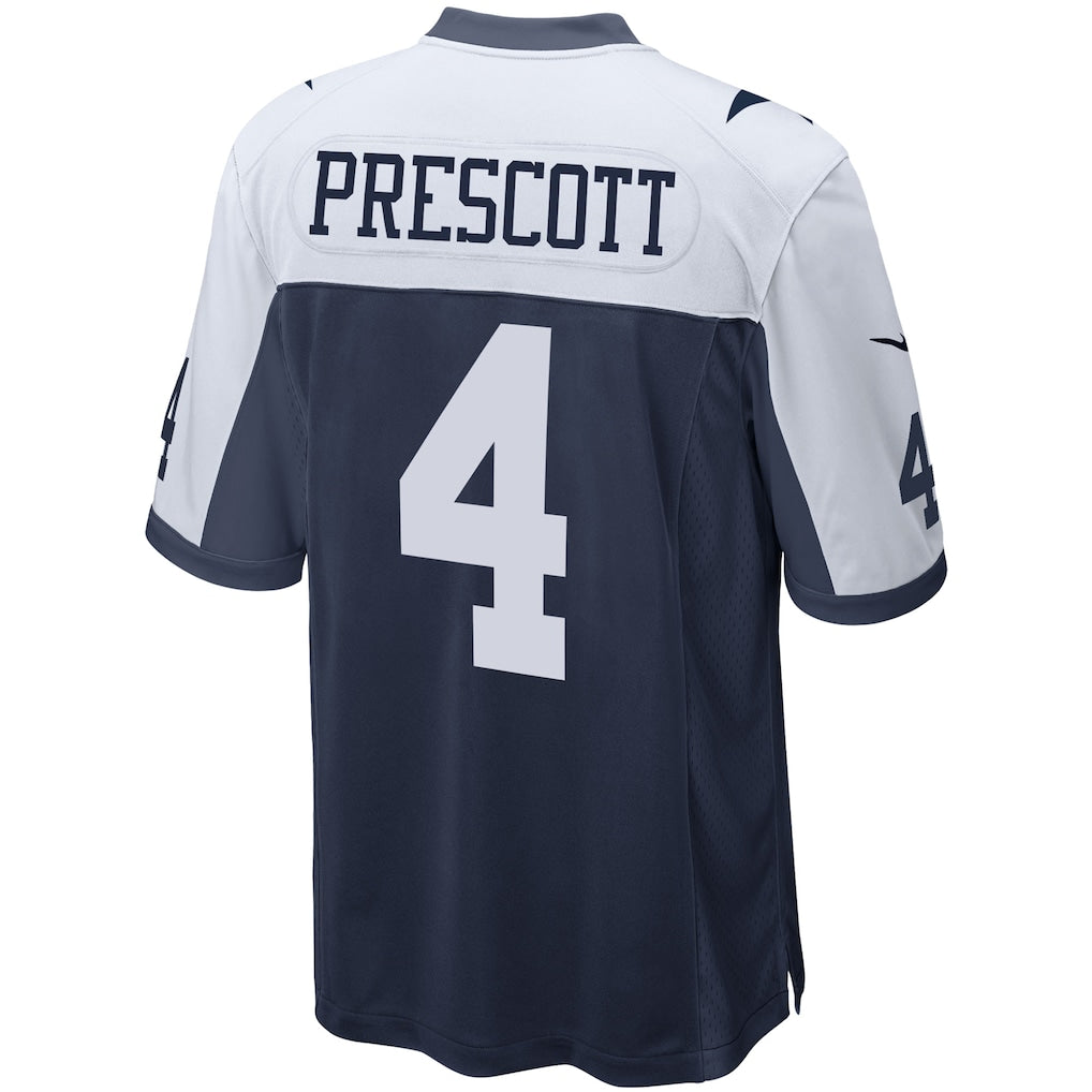 D.Cowboys #4 Dak Prescott Navy Alternate Game Team Jersey