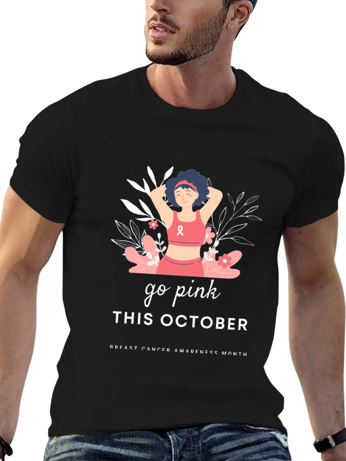 Go Pink Breast Cancer Awareness T-Shirt