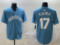 Men's Los Angeles Dodgers Shohei Ohtani Light Blue Player Jersey
