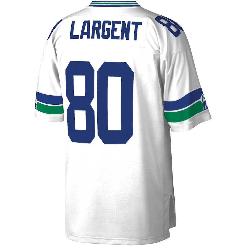 S.Seahawks #80 Steve Largent  White Legacy Replica Jersey