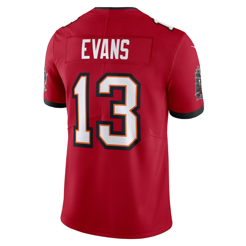 TB.Buccaneers #13 Mike Evans Red Vapor Untouchable Limited Jersey