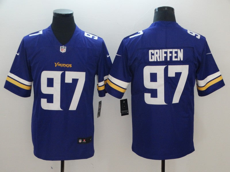 Men's Minnesota Vikings Everson Griffin #97 Purple Game Jersey1