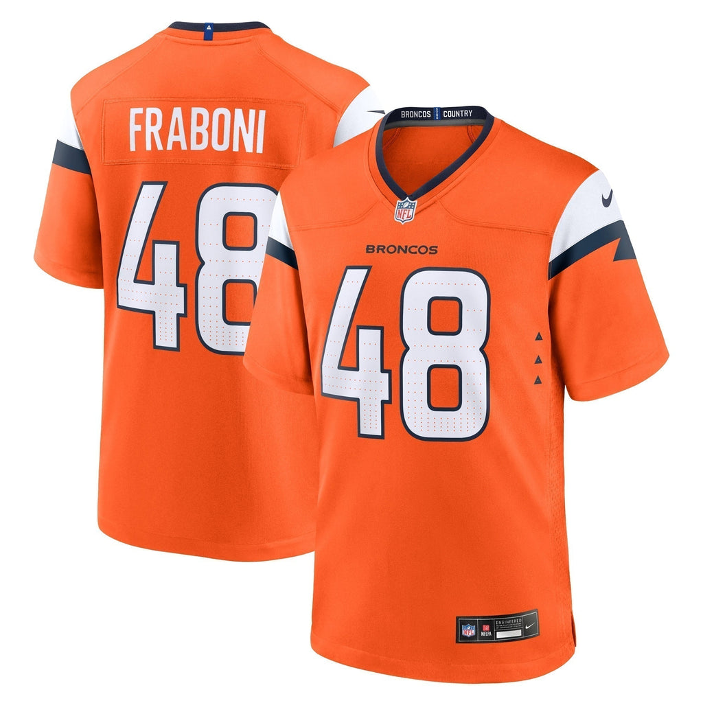 Mitchell Fraboni Denver Broncos  Team Game Jersey -  Orange