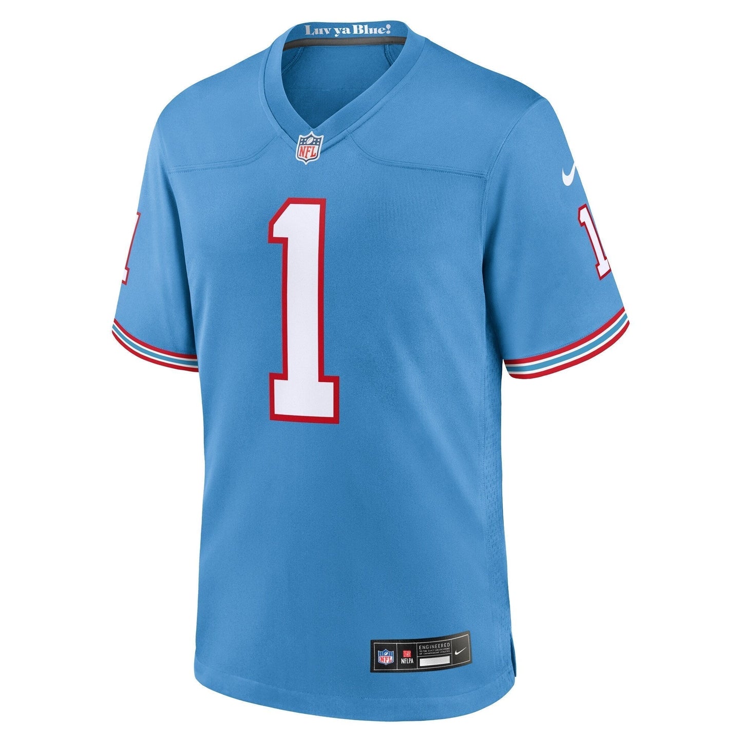 Warren Moon Tennessee Titans  Oilers Throwback Retired   Game Jersey - Light Blue