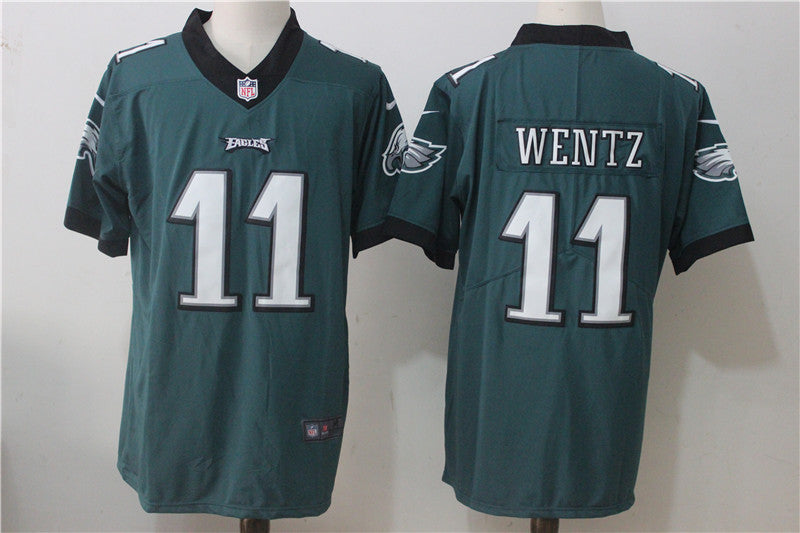 Men's Philadelphia Eagles Carson Wentz Midnight Green Game Jersey
