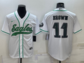 Men's Philadelphia Eagles A.J. Brown White Game Jersey Joint Edition