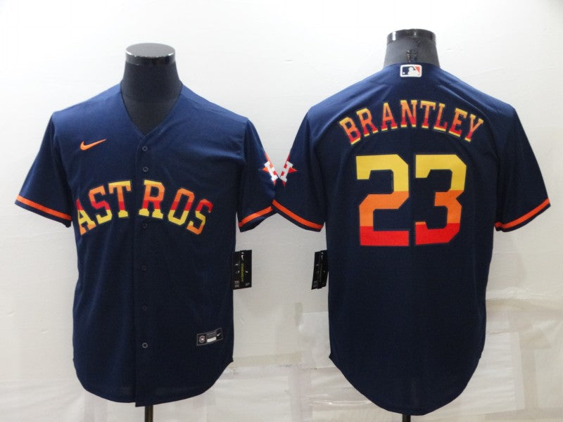 Men's Houston Astros Michael Brantley Navy Replica Player Jersey