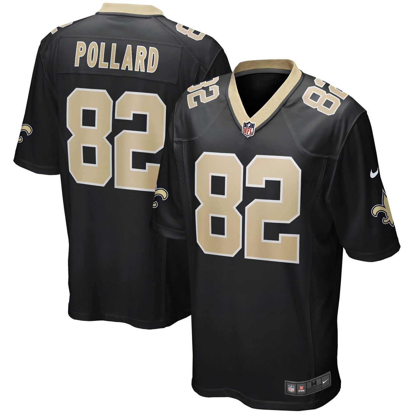 Bob Pollard New Orleans Saints  Game Retired   Jersey - Black