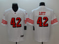 Men's San Francisco 49ers Ronnie Lott #42 White Game Player Jersey1