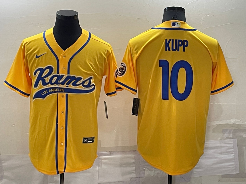 Men's Los Angeles Rams Cooper Kupp Yellow Game Jersey Joint Edition