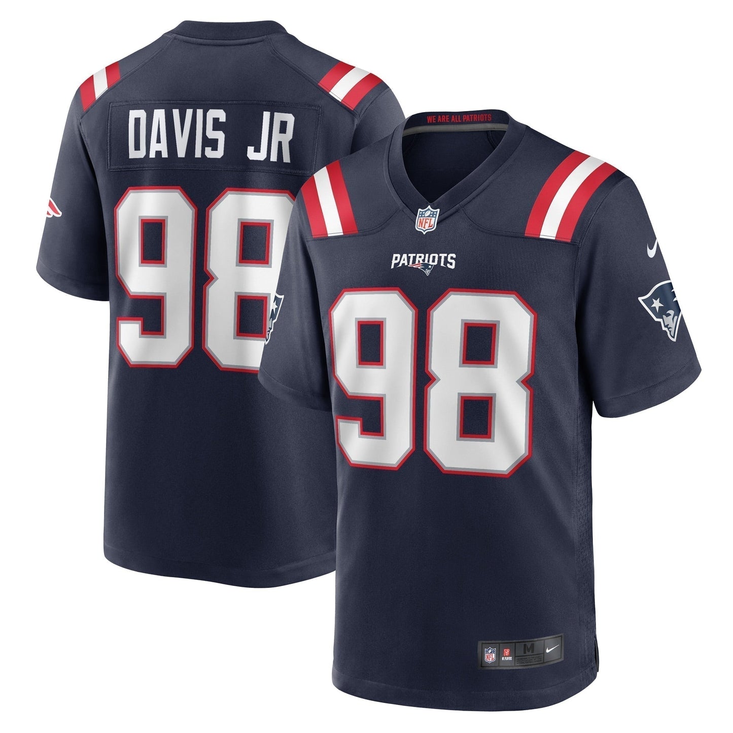 Carl Davis Jr. New England Patriots  Game   Jersey - Navy