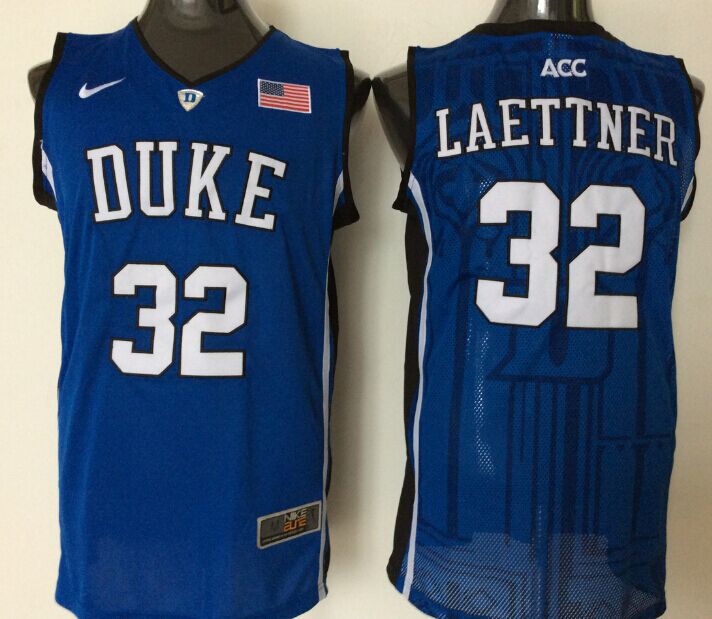 Men's Duke Blue Devils Christian Laettner Blue Player Jersey