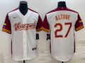 Men's 2023 World Baseball Classic #27 Jose Altuve Venezuela White Jersey1