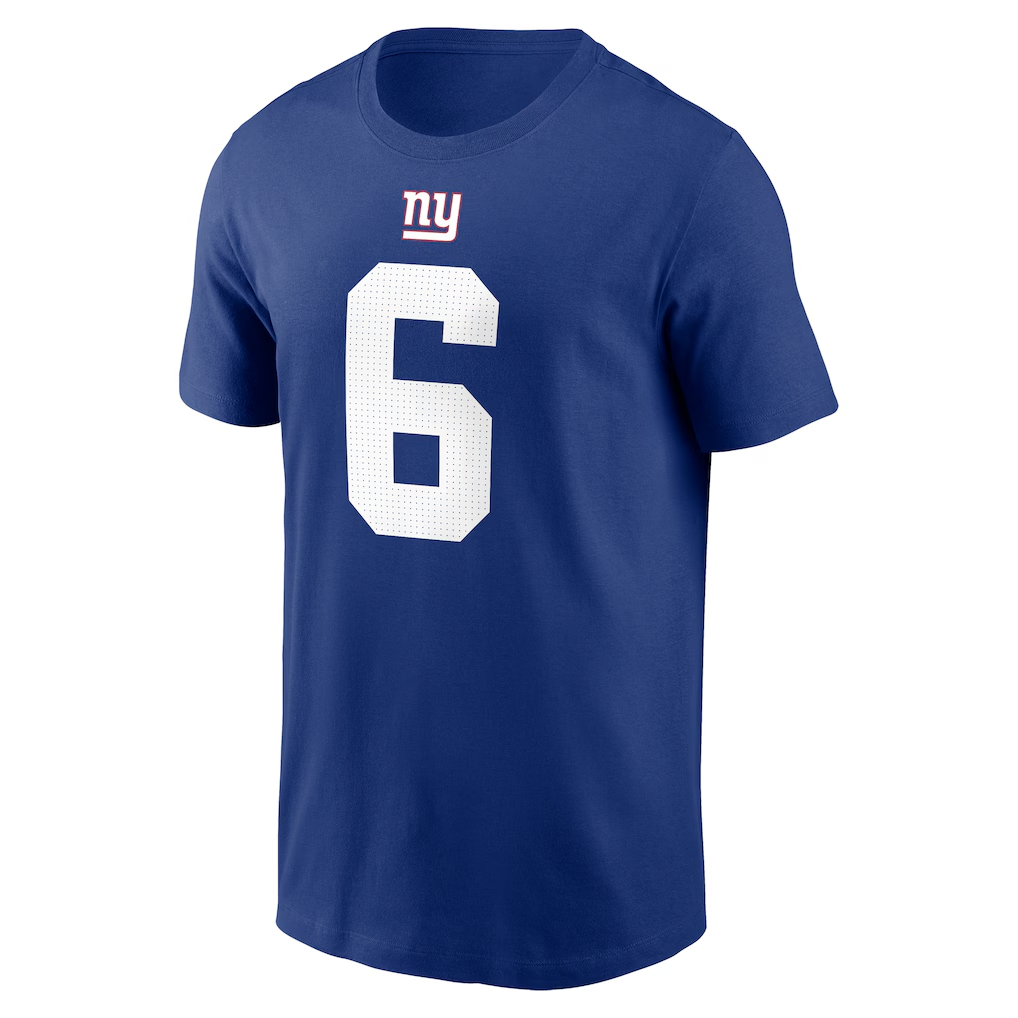 Men's New York Giants Jaxson Dart  Royal Name & Number T-Shirt