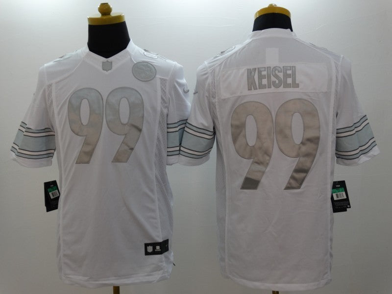 Men's Pittsburgh Steelers Brett Keisel #99 White Game Jersey1