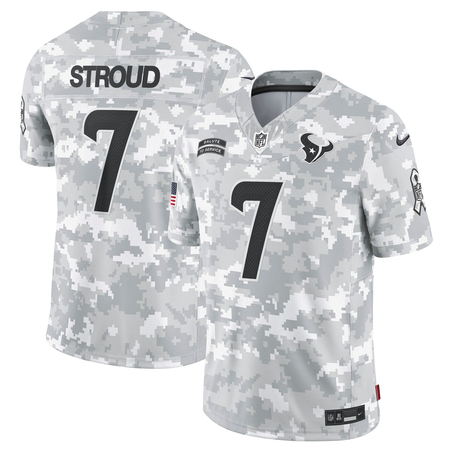 C.J. Stroud Houston Texans  2024 Salute to Service Limited Jersey - Arctic Camo