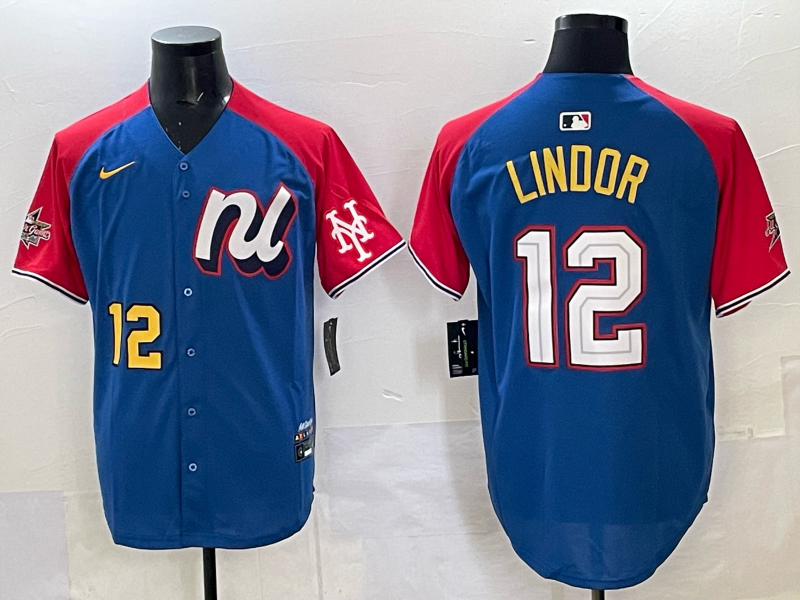 Men's National League Francisco Lindor Blue 2025 All-Star Edition Replica Player Jersey