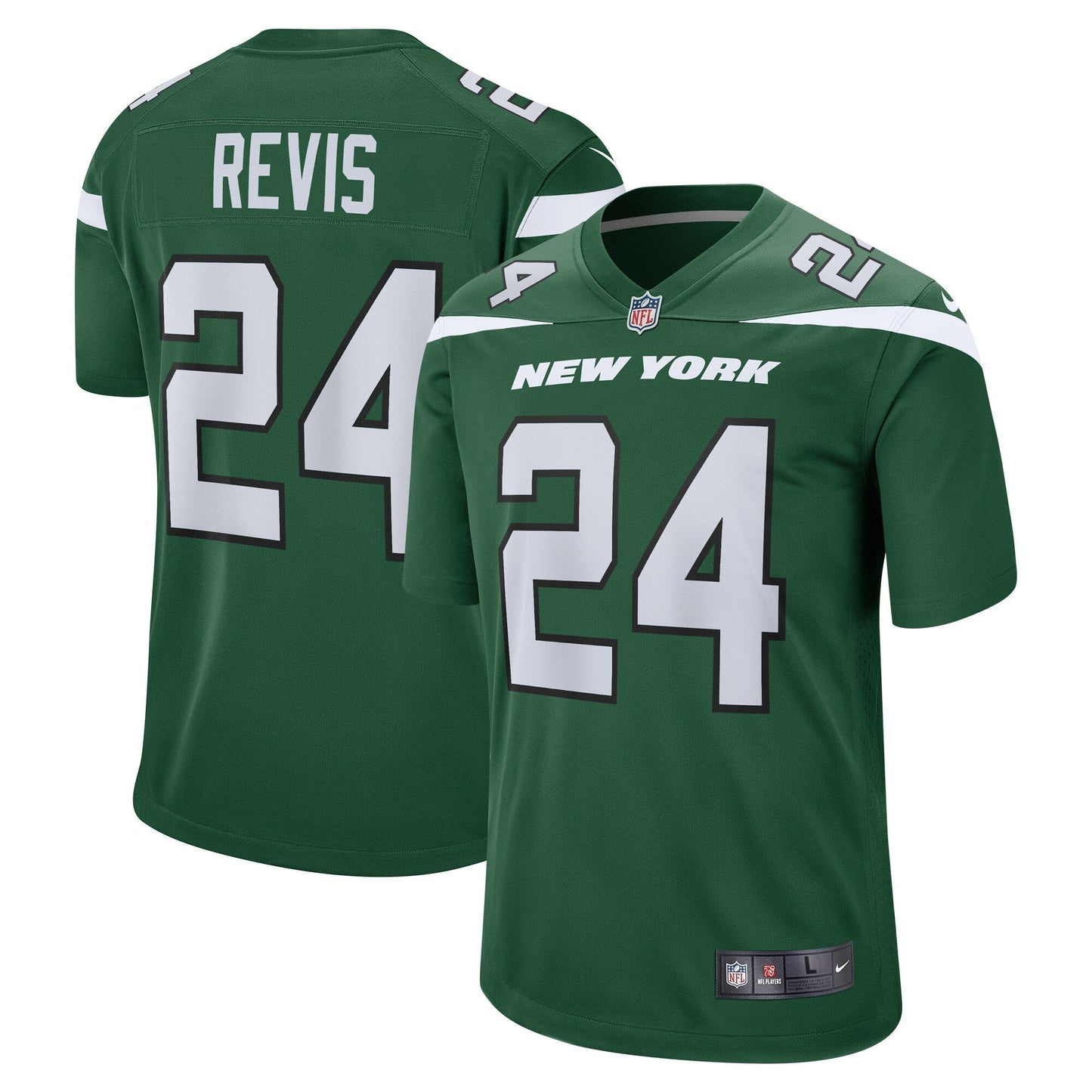 Darrelle Revis New York Jets  Retired   Game Jersey - Gotham Green