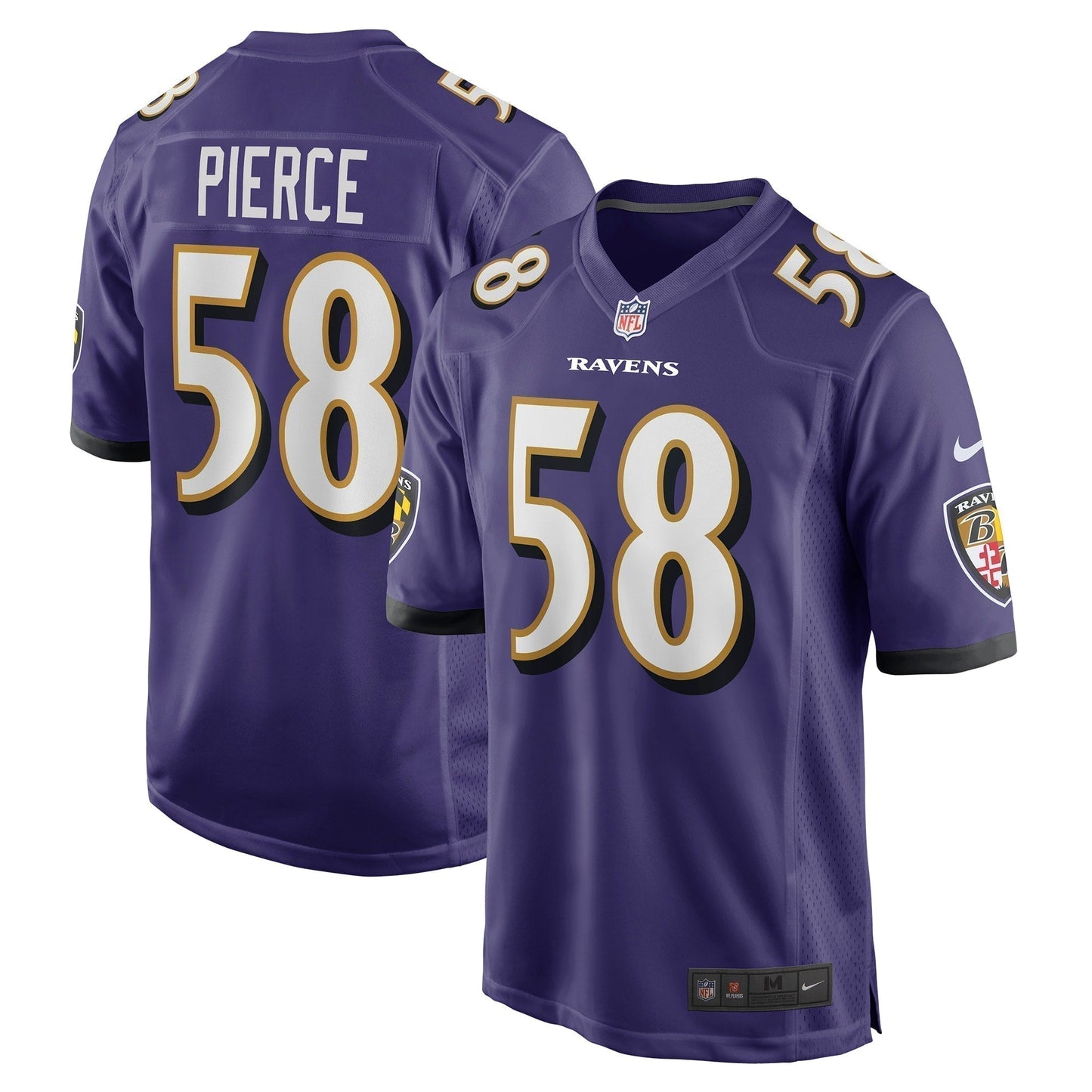 Michael Pierce Baltimore Ravens    Game Jersey - Purple