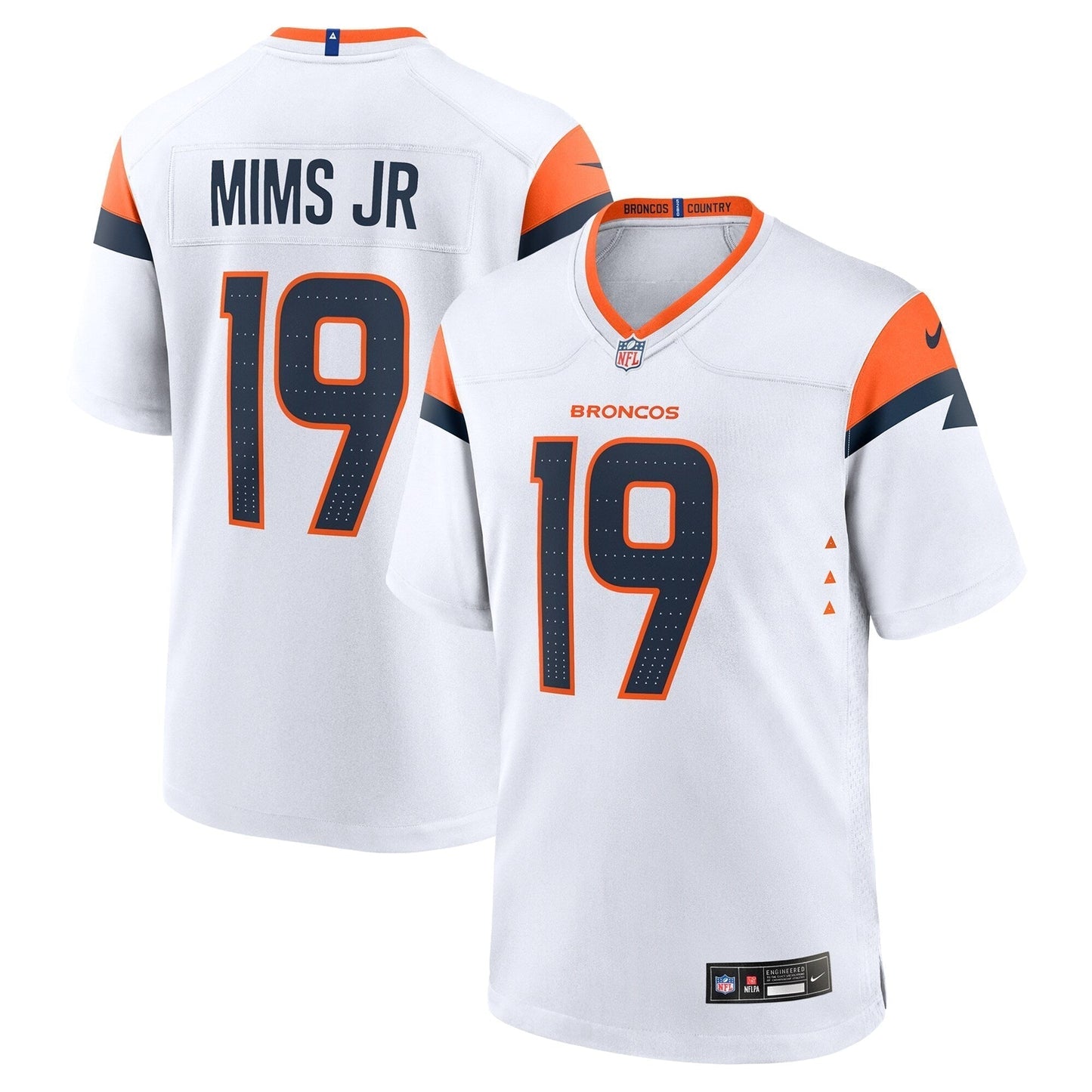 Marvin Mims Jr Denver Broncos  Game Jersey -  White