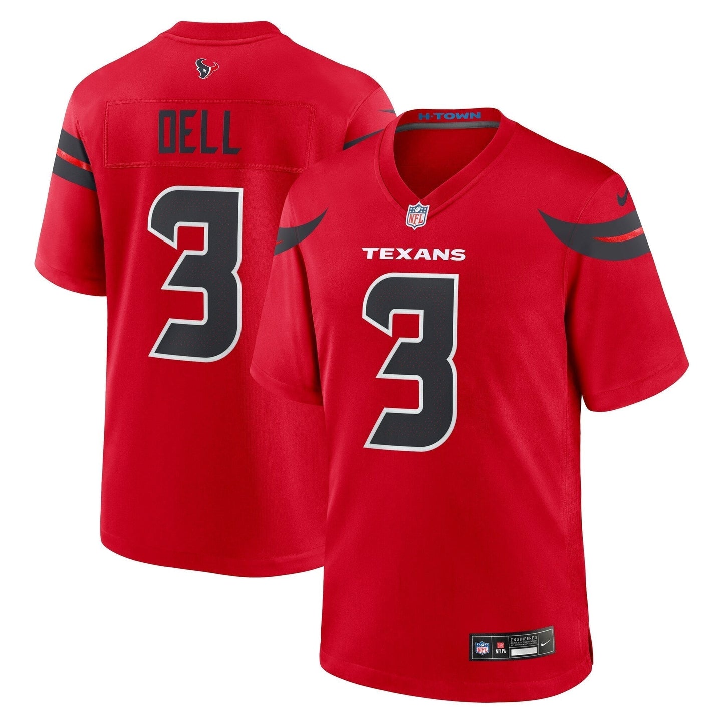 Tank Dell Houston Texans  Alternate Game Jersey -  Red