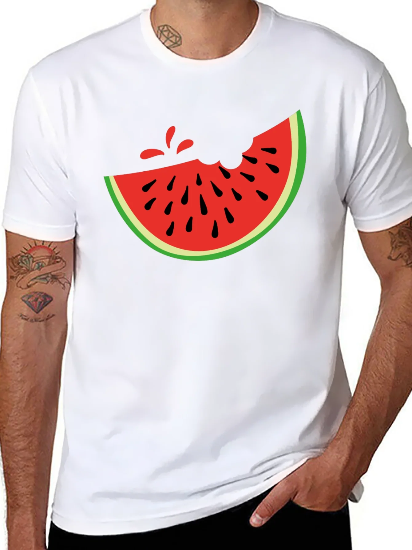 Watermelon Slice Graphic Tee - Casual Summer Style