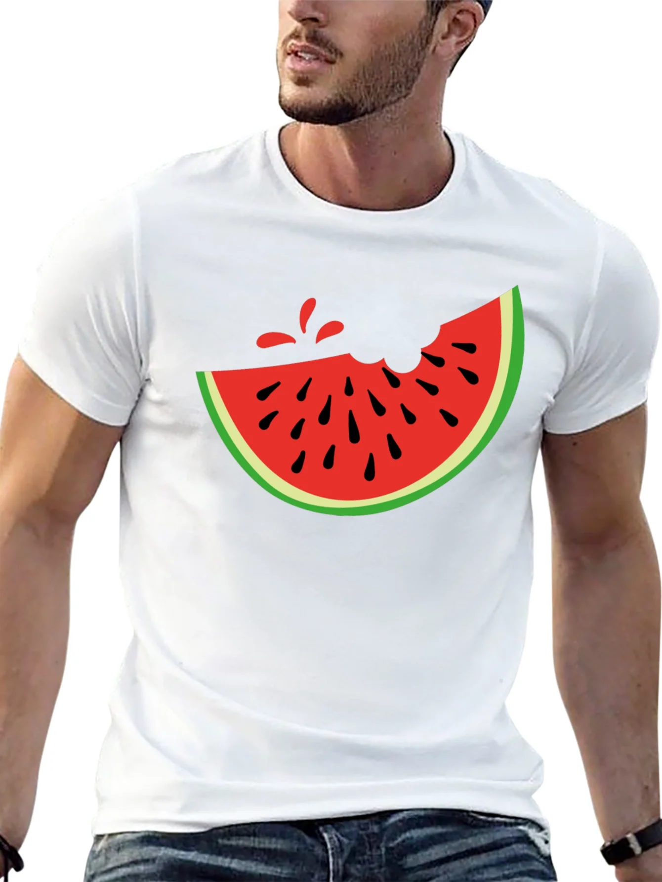 Watermelon Slice Graphic Tee - Casual Summer Style