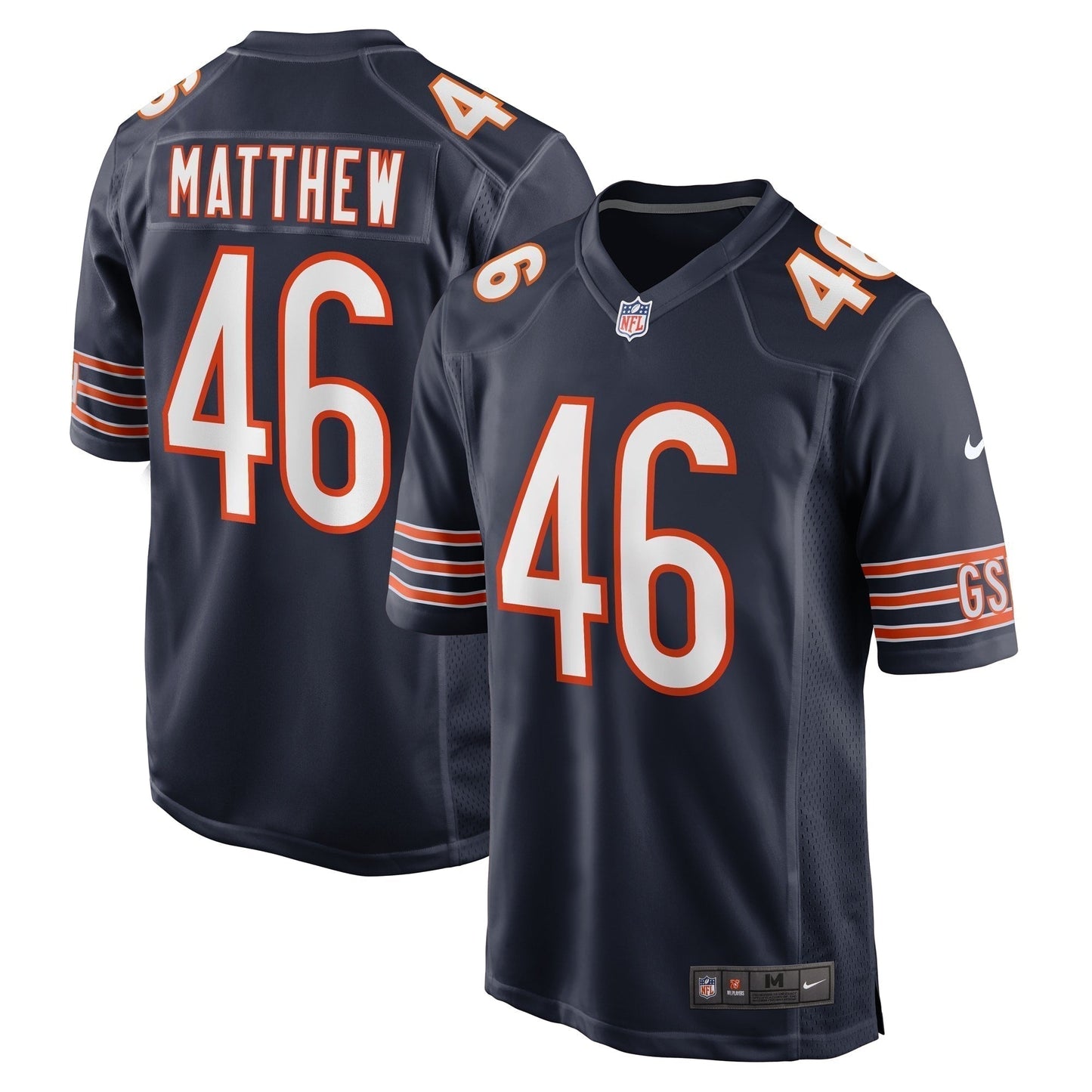 Christian Matthew Chicago Bears  Game Jersey -  Navy